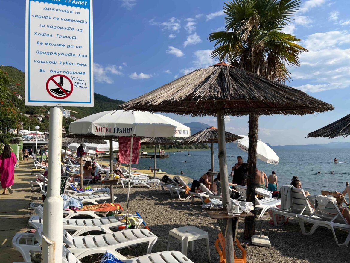 Beach at Hotel Granit in Ohrid