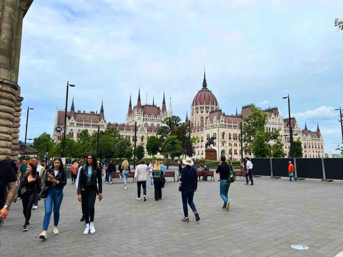 Hungarian Parliament side shot.