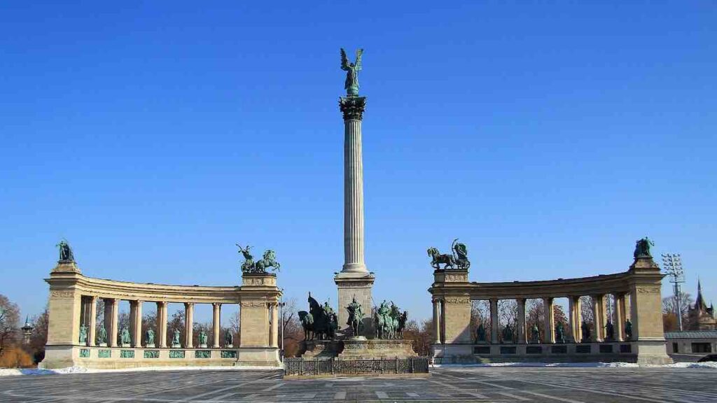 Heroes Square Andrassy Ave Budapest