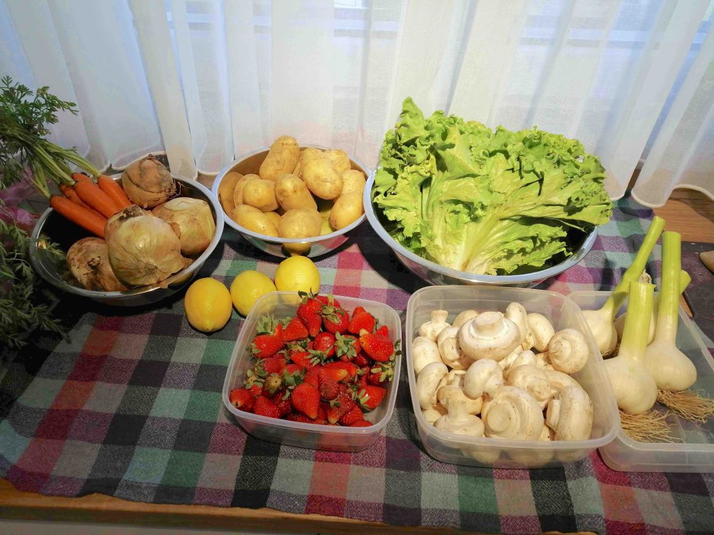 Fresh fruits and veggies from a wet market in Bitola, Macedonia.