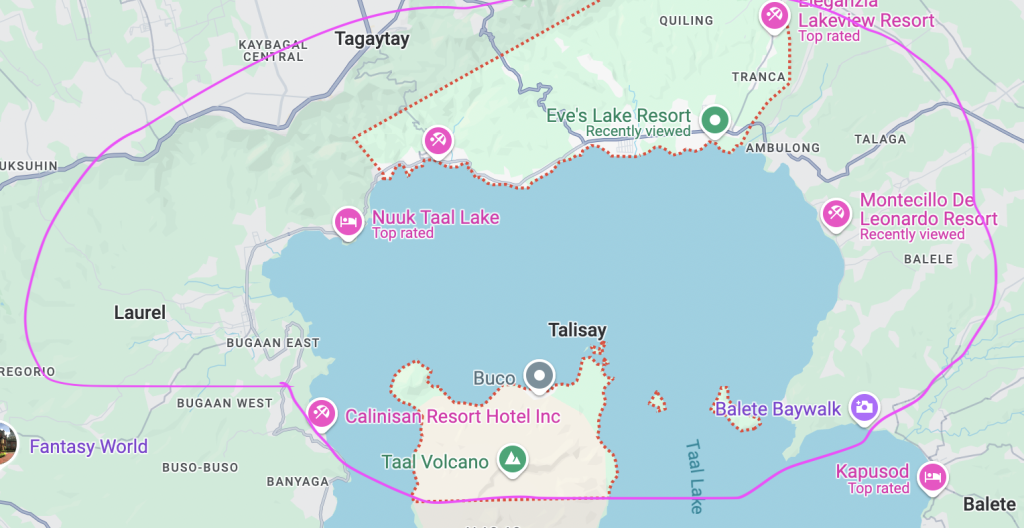 Laurel, Talisay, Tanauan Batangas map