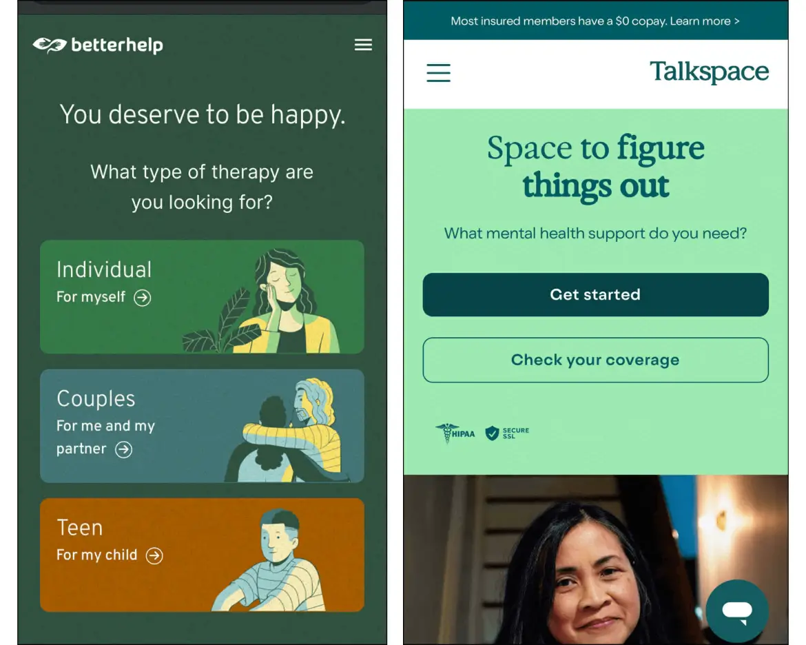 BetterHelp vs Talkspace